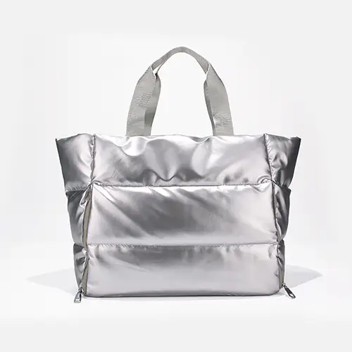 Lightweight Shiny Nylon Tote Bag with Spacious Interior and Padded Design